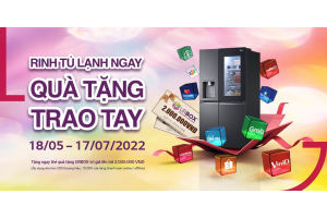 Chương trình " Khuyến Mãi Tủ Lạnh LG 18/05-17/07/2022 " khi mua tủ lạnh LG tại Điện Máy Toàn Linh