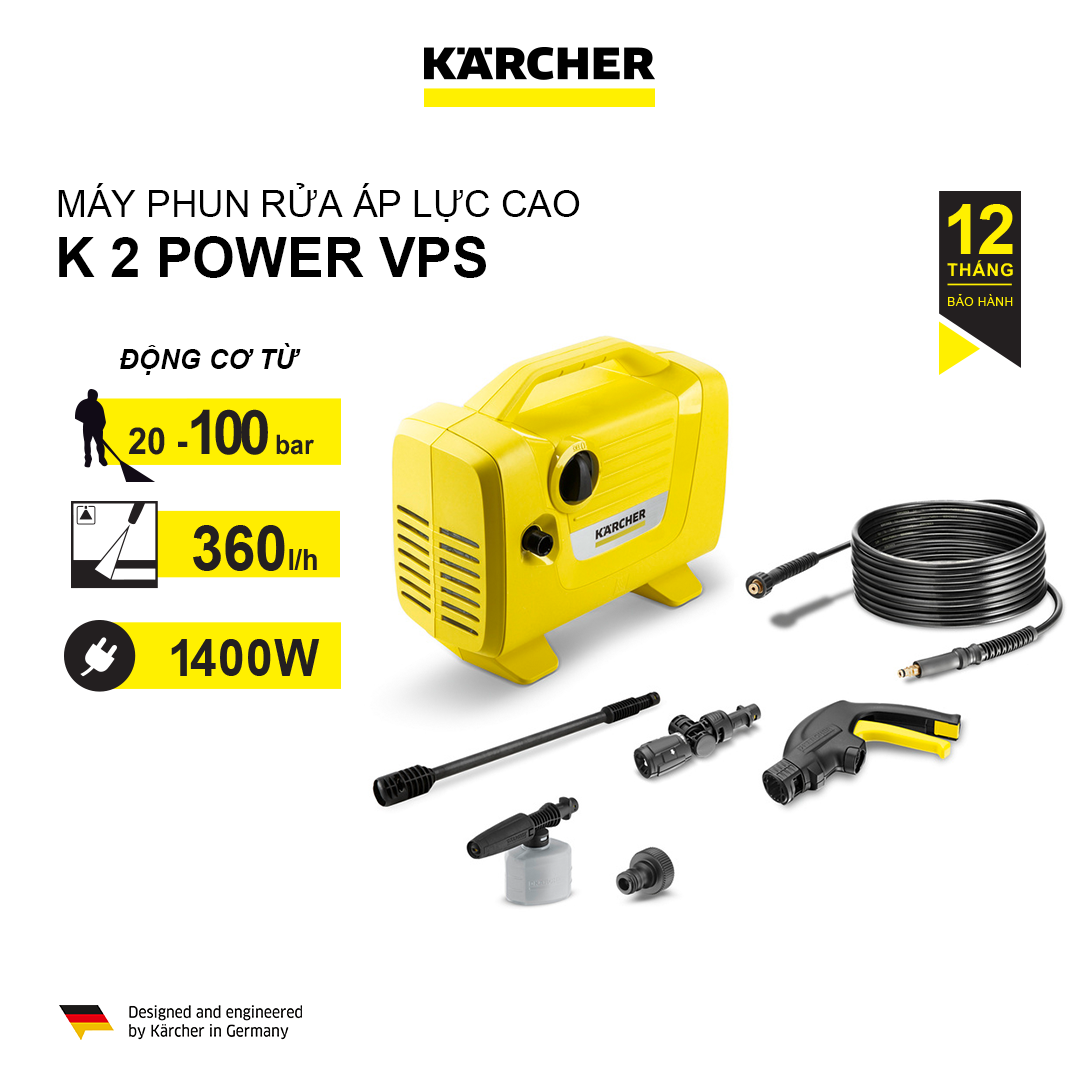 Máy phun rửa áp lực Karcher K 2 Power VPS 1.118-001.0 - Chính hãng