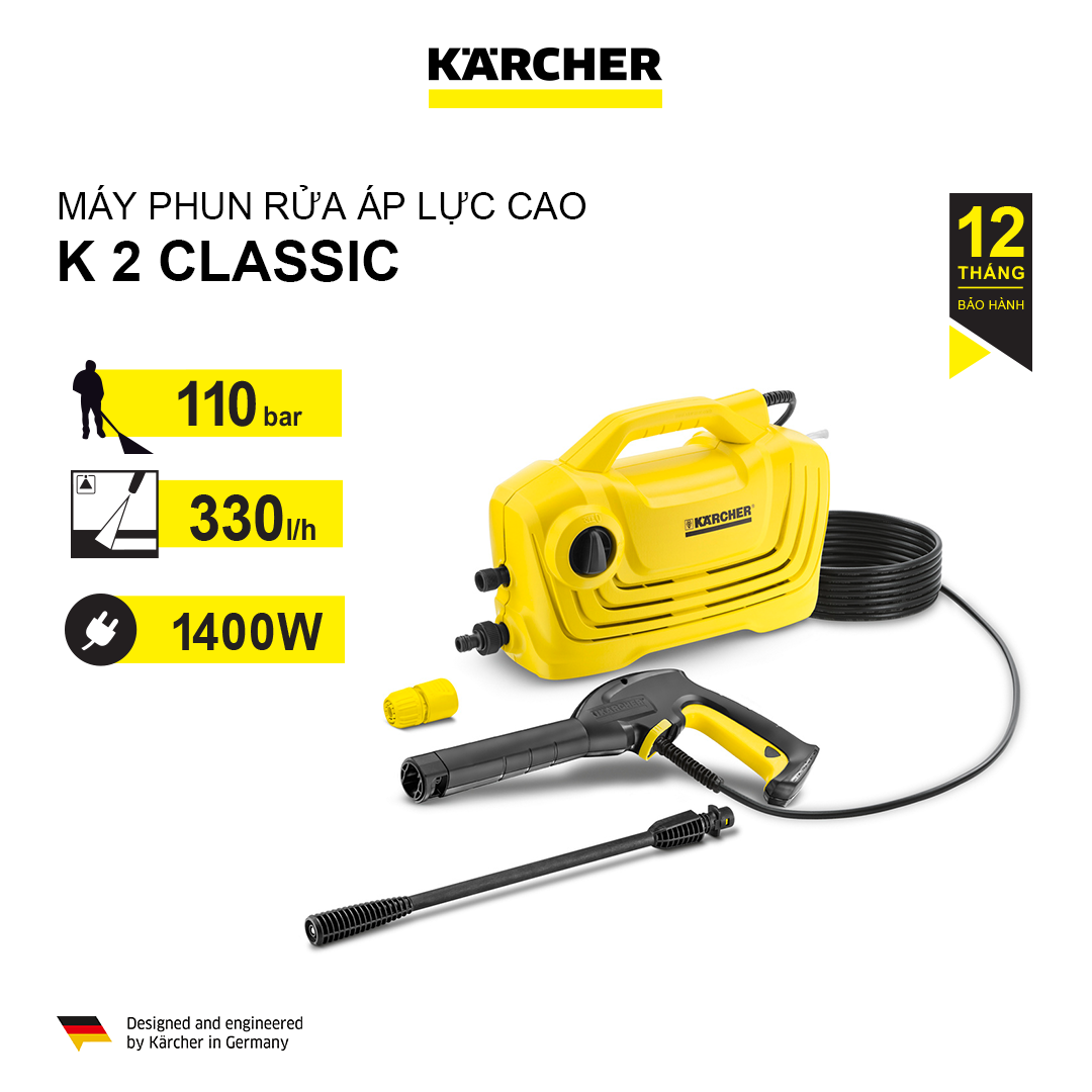 Máy phun rửa áp lực Karcher K 2 Classic 1.600-971.0 - Chính hãng