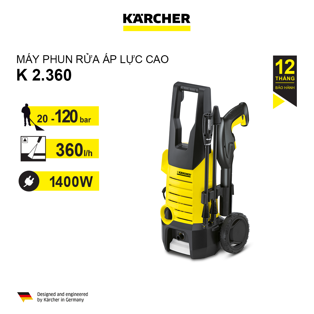 Máy phun rửa áp lực Karcher K 2.360 1.601-686.0 - Chính hãng