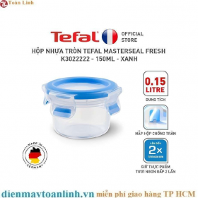 Hộp nhựa tròn Tefal Masterseal Fresh K3022222 - 150ml - xanh - Chính hãng