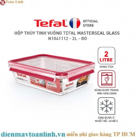 Hộp thủy tinh vuông Tefal Masterseal Glass N1041112 - 2.0L - đỏ - Chính hãng