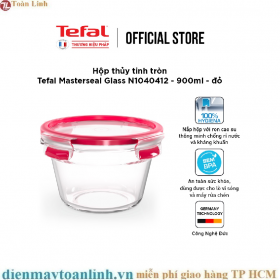 Hộp thủy tinh tròn Tefal Masterseal Glass N1040412 - 900ml - đỏ - Chính hãng