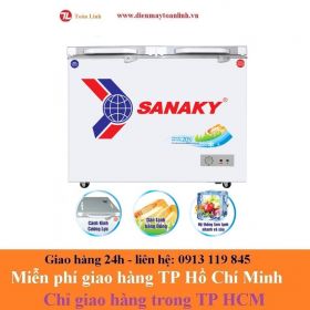 Tủ Đông Kính Cường Lực Sanaky VH-2599A2KD - 208 lít - Hàng chính hãng (kính xanh ngọc)
