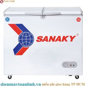 Tủ đông Sanaky VH-225W2 165 lít 2 ngăn đông mát - Chính hãng