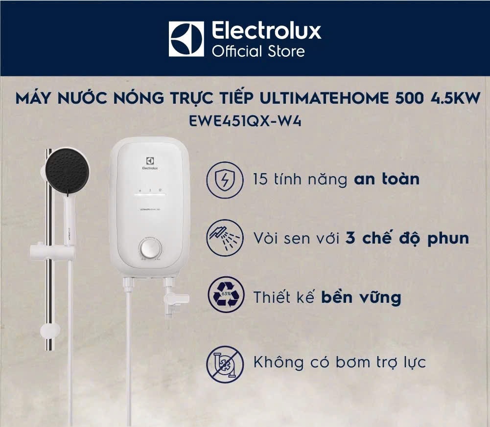 Máy nước nóng Electrolux EWE451QX-W4 4500W