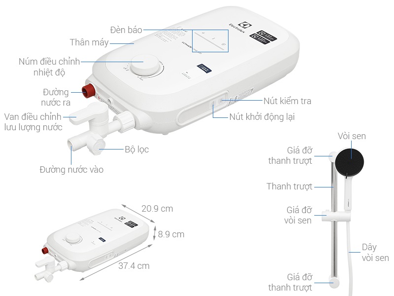 Máy nước nóng Electrolux EWE451QX-W4 4500W