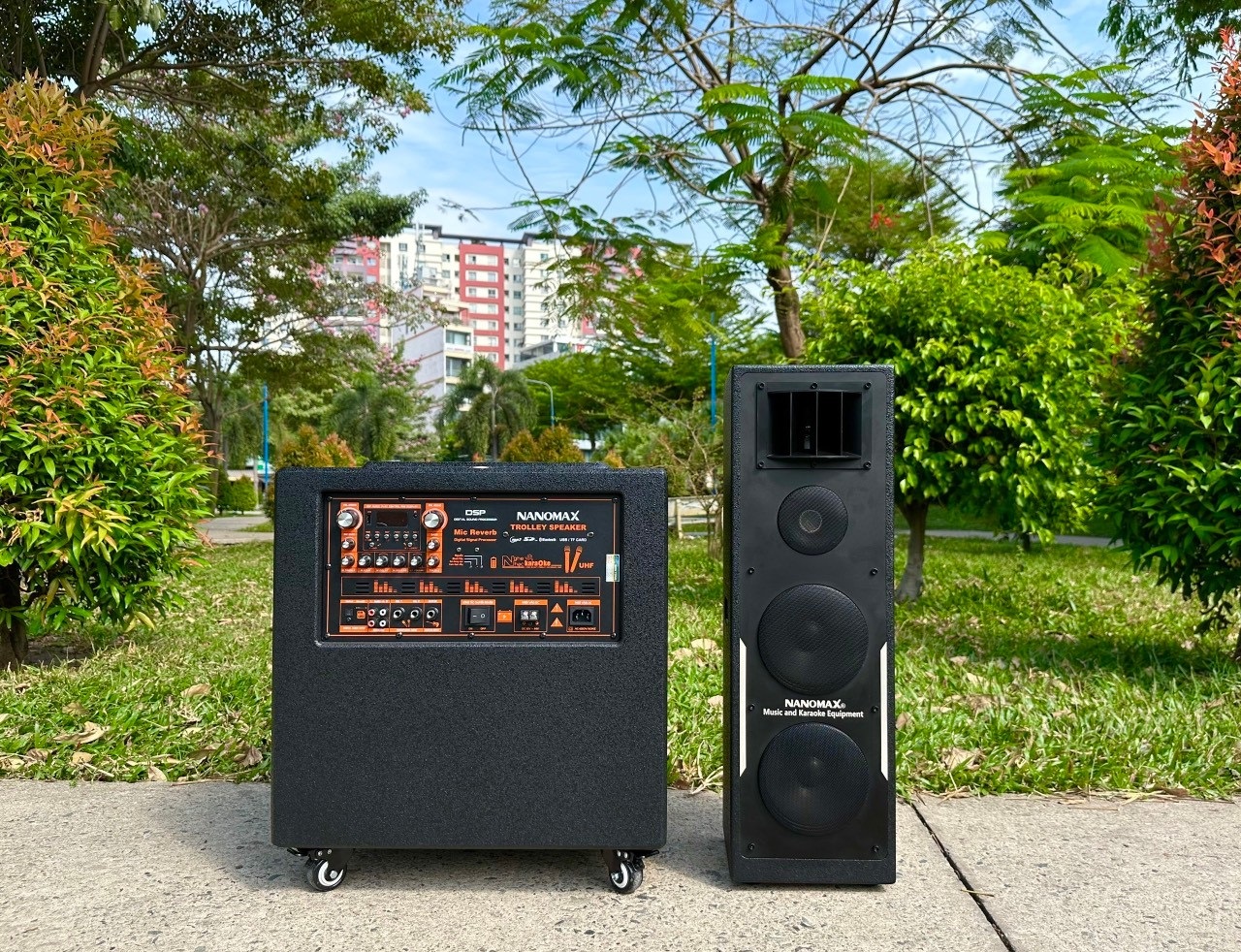 Loa Cây Nanomax CL-001 Bass 40cm 850W Nghe Nhạc Hát Karaoke